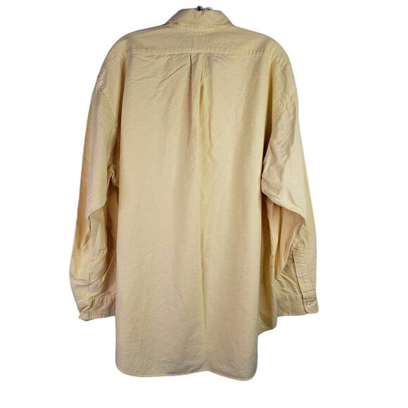 Polo Ralph Lauren Shirt Oxford Solid Yellow Button Down LS Mens Large Oversized - Picture 3 of 8